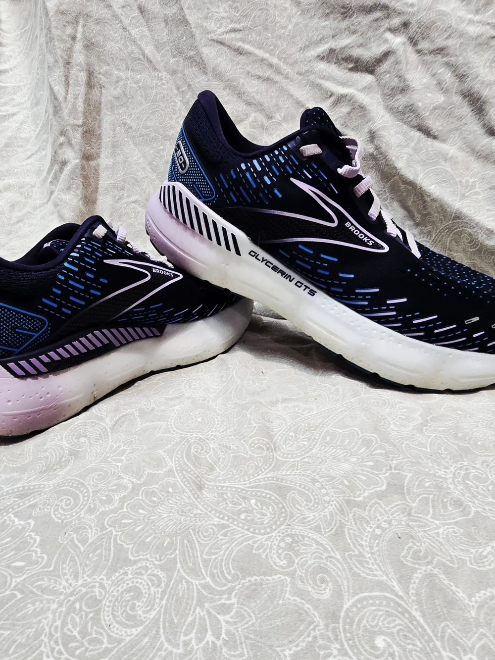 Brooks Glycerin GTS 20 Women's Running Shoes Size 10 B Medium Blue Purple